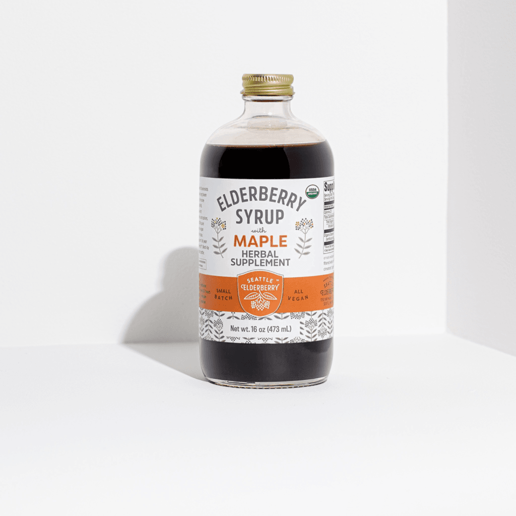 Organic Elderberry Syrup With Maple