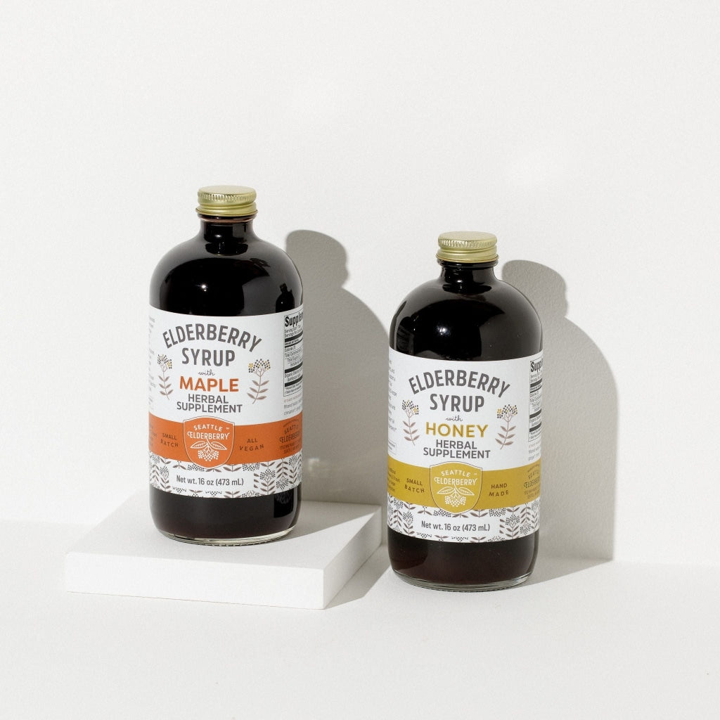 Organic Elderberry Syrup Two Pack - Seattle Elderberry, organic elderberry syrup