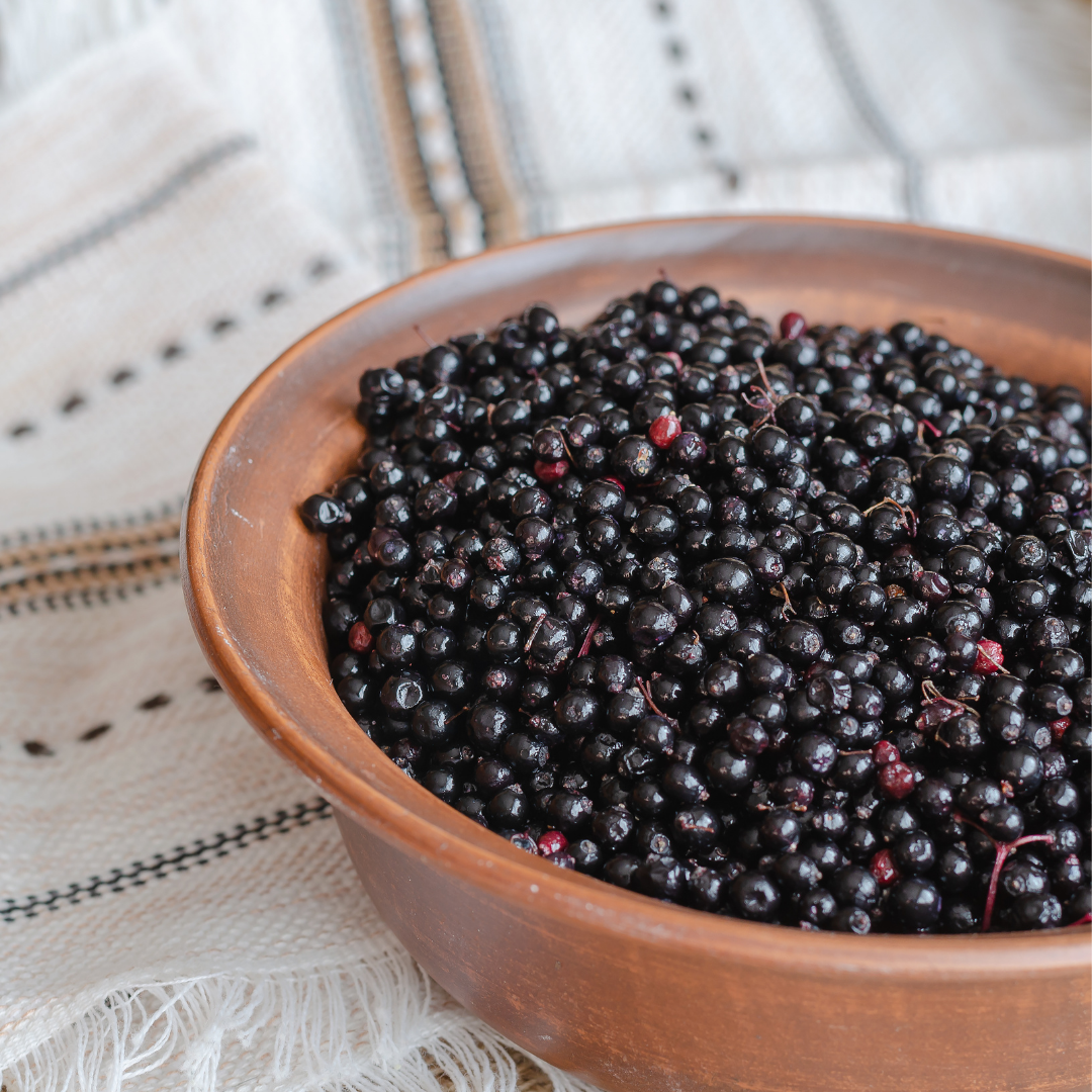 bottle of elderberry syrup