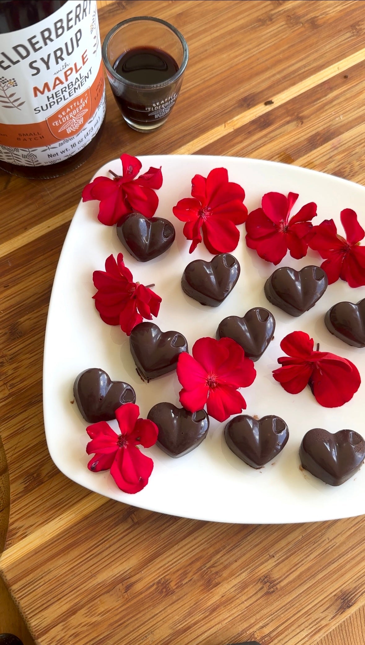 elderberry truffles on a plate