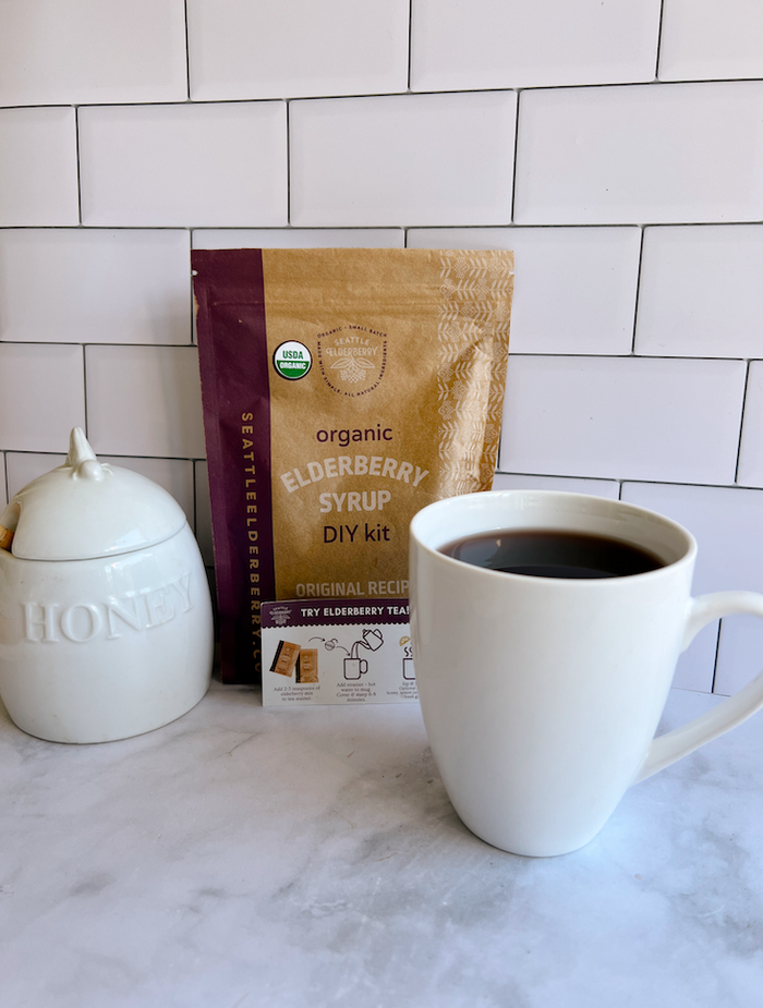 elderberry tea and honey