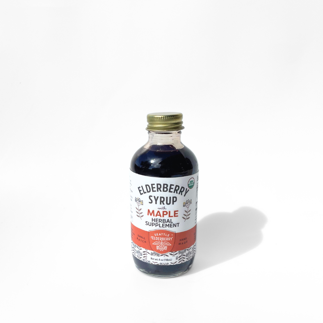 Organic Elderberry Syrup with Maple
