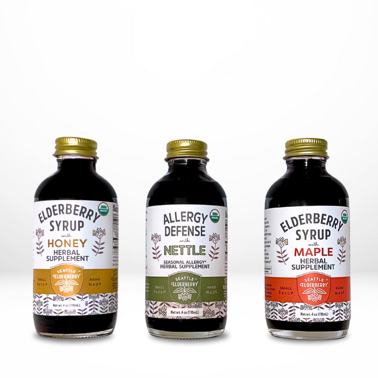 Organic Elderberry Syrup Trio