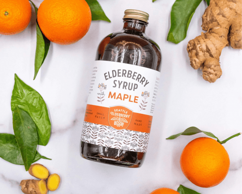 Organic Elderberry Syrup with Maple - Seattle Elderberry, organic elderberry syrup